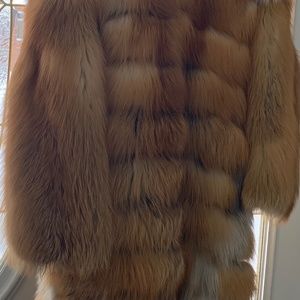 Red fox fur coat